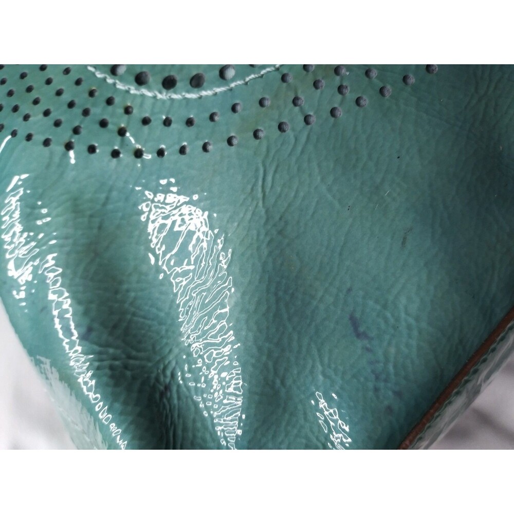Coach Audrey Patent Leather Slim Tote Bag #17029 Green Large Retail $359 - Picture 11 of 11